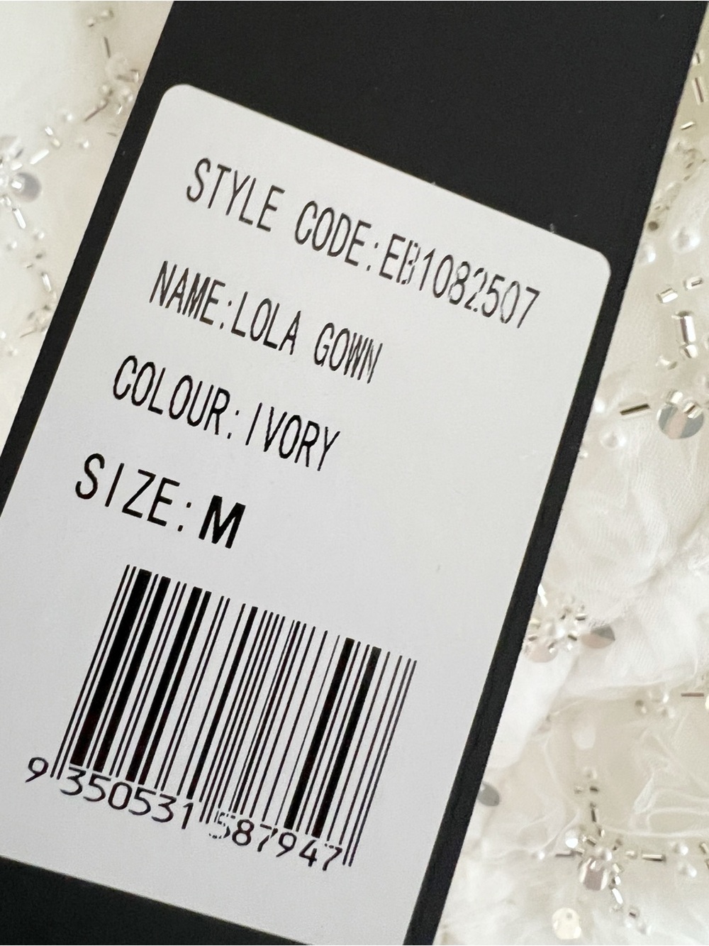 ELLIATT Lola Embellished Strapless Gown White Maxi Formal Size M NWT - Picture 14 of 14